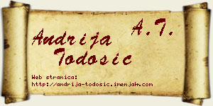 Andrija Todosić vizit kartica